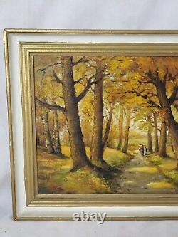 Table Signed By J. Izarie River. Under Animated Wood. Oil Painting On Canvas