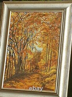 Table Signed Cots 2004. Under Fall Underwood. Oil Painting On Canvas