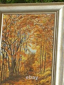 Table Signed Cots 2004. Under Fall Underwood. Oil Painting On Canvas