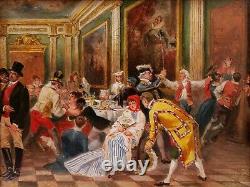 Table Spanish School Scene Banquet Oil Landscape Spain Spanish Art Painter