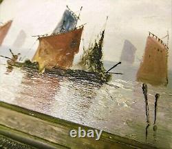 Table XIX Painting/oil/sea Sign Signed C. Kusner, Superb Frame