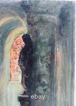 Tableau Beginning 20th century. Paul-Henry Lafon, Quiberon, Morbihan, Breton Woman in Prayer