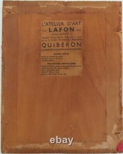 Tableau Beginning 20th century. Paul-Henry Lafon, Quiberon, Morbihan, Breton Woman in Prayer