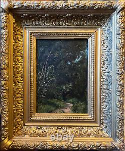 Tableau HSP Forest landscape signed. Dated gain of 1870 + XIXth century frame