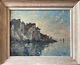 Tableau Hsp Martigues Marine Animated Sailboats Signed J. Ropion From 1931