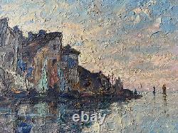 Tableau HSP Martigues Marine animated sailboats signed J. Ropion from 1931