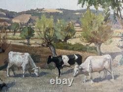 Tableau HSP Orientalist Pastoral signed Eugénie Clarac (1886/1960) Algeria