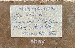 Tableau HSP View of Mirmande Drôme, Village and Vineyard signed by Raymond Rigal