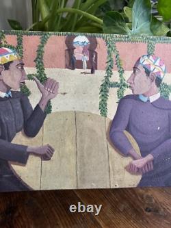 Tableau & Oil Painting on Canvas Jalil Moukim Morocco 1988 Painting