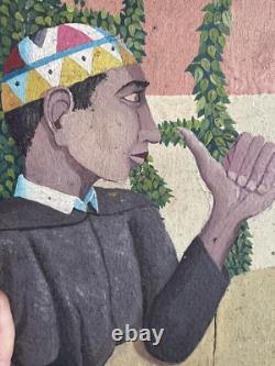Tableau & Oil Painting on Canvas Jalil Moukim Morocco 1988 Painting