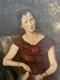 Tableau & Oil Painting On Canvas Portrait Of A Woman In A Red Dress