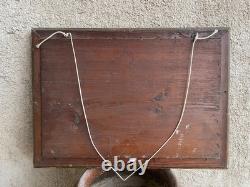 Tableau of the 3 Jumpers of the River Oil on Wood from the 19th Century