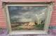 Tableau Signed Frightened Sheep By The Storm Oil Painting On Wood Panel