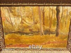 Tableau signed by Roger JAMMES Landscape Undergrowth. Oil painting on canvas