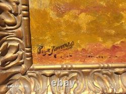 Tableau signed by Roger JAMMES Landscape Undergrowth. Oil painting on canvas
