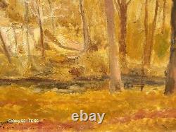 Tableau signed by Roger JAMMES Landscape Undergrowth. Oil painting on canvas