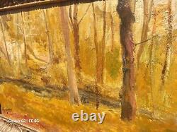 Tableau signed by Roger JAMMES Landscape Undergrowth. Oil painting on canvas