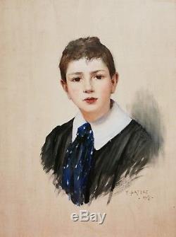 Tancred Bastet Painter Grenoble Painting Portrait Young Boy Child Oil