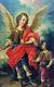 The Archangel Saint Raphael. Oil On Canvas. Glued On Wood. Spain. Seventeenth