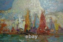 The Bosphorus, DAGNAC-RIVIERE Charles, oil on wood, late 19th century