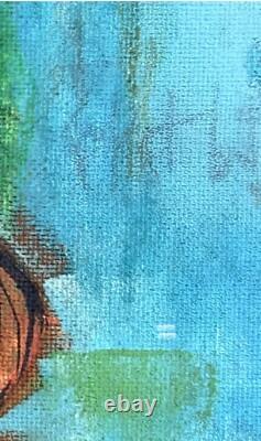 The Horse Scene Original Multicolored Antique Oil Painting 1967, Signed