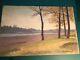 The Loire Upstream Of Tours/france Oil On Wood, Signed Guérithault
