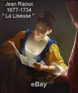 The Reading Light. Beautiful Uv Eighteenth. Workshop & Suiveur Of Jean Raoux 1677-1734