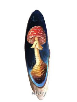 Translation: Image, painting. (Oil) poisonous mushroom. On wood engraving. Done