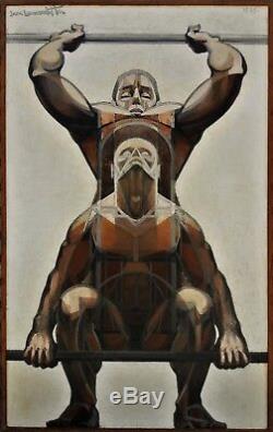 Two Weightlifters, Jean Lamorlette (1923-2014), Bodybuilding, Weight Lifting