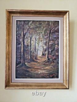 Undergrowth. Oil on canvas framed signed Cerckel