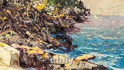 VAN DEN BUSSCHE 2 Landscape Paintings. Oil painting on wood panel signed