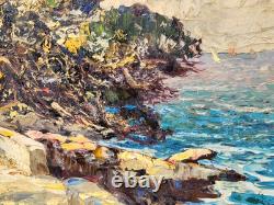 VAN DEN BUSSCHE 2 Landscape Paintings. Oil painting on wood panel signed