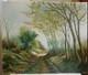 Vincent (20th Century) Bucolic Landscape Of Undergrowth Large Oil On Panel 1972