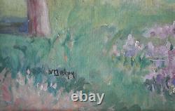 V. DELPY Oil on canvas Undergrowth v1260