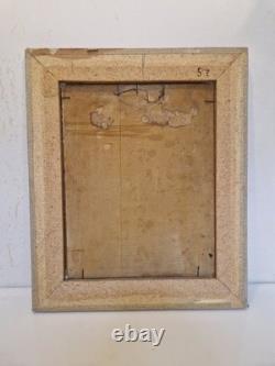 V. Makovsky - Oil on cardboard Underbrush scene Realism dated 1923