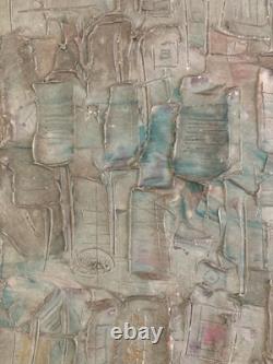 Very Beautiful Abstract Painting Patrick Boudon Oil Wood Abstract Abstraction Art