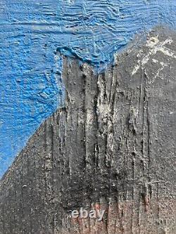 Very Beautiful Fauvist Painting Oil on Wood Panel Woman Portrait 1950 Fauvism