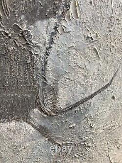 Very Beautiful Fauvist Painting Oil on Wood Panel Woman Portrait 1950 Fauvism