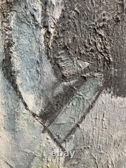 Very Beautiful Fauvist Painting Oil on Wood Panel Woman Portrait 1950 Fauvism