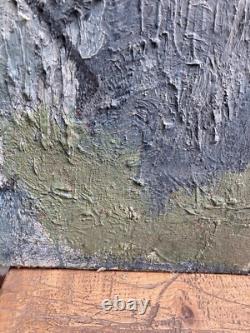 Very Beautiful Fauvist Painting Oil on Wood Panel Woman Portrait 1950 Fauvism