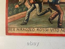 Very Beautiful Oil Painting on Wood Ex Voto Art 1866 Italy Catholic Copy