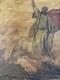 Very Beautiful Oil Painting On Wood Hog Mythology Man Art 1940 To Identify