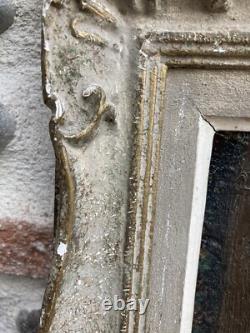 Very Beautiful Oil Painting on Wood Mandolin Hat 1950 Portrait Man Art