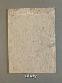 Very Beautiful Oil Painting on Wood Panel Man Portrait 1960 Antique Signed Art