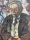 Very Beautiful Painting 1960 Oil On Wood Maurice Vagh-weinmann Man Portrait