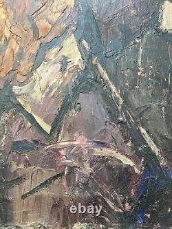 Very Beautiful Painting 1960 Oil on Wood Maurice Vagh-Weinmann Portrait Man