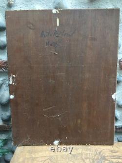 Very Beautiful Painting Mutti Self-Portrait 1980 Fauve Free Figuration Oil on Wood