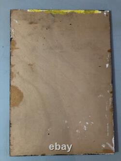 Very Beautiful Painting Wood Panel Outsider Art Portrait 1980 To Identify