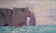 Very Rare Marine Etretat Impressionist Normandy Near Claude Monet 1900