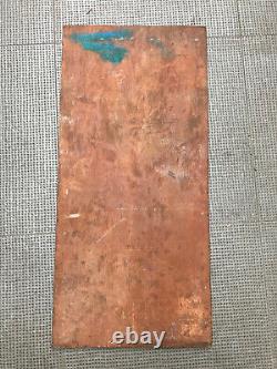 Very beautiful fauve oil painting on wood panel woman portrait 1950 fauvism